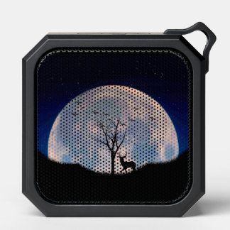 Buck with Big Rack Against Full Moon Bluetooth Speaker