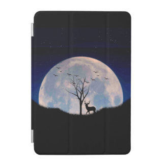 Buck with Big Rack Against Full Moon iPad Mini Cover