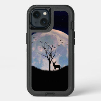 Buck with Big Rack Against Full Moon iPhone 13 Case