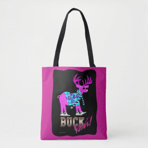 Buck Yeah Neon Reindeer Tote Bag
