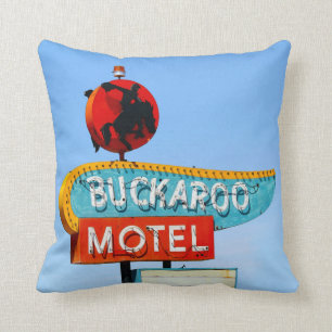 Buckaroo and Pony Soldier Motels, Tucumcari, N.M. Throw Pillow