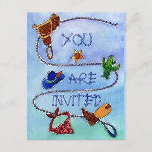 BUCKAROO BIRTHDAY PARTY INVITATION ~ EZ2 CUSTOMIZE