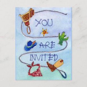 BUCKAROO BIRTHDAY PARTY INVITATION ~ EZ2 CUSTOMIZE