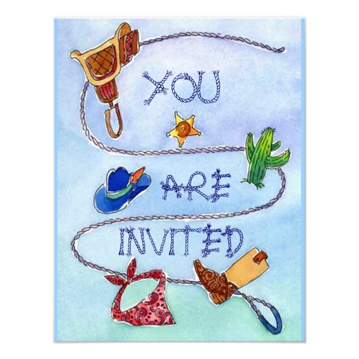 BUCKAROO BIRTHDAY PARTY INVITATION ~ EZ2 CUSTOMIZE