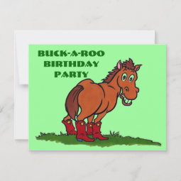 BUCKAROO BIRTHDAY PARTY INVITATION ~ EZ2 CUSTOMIZE | Zazzle
