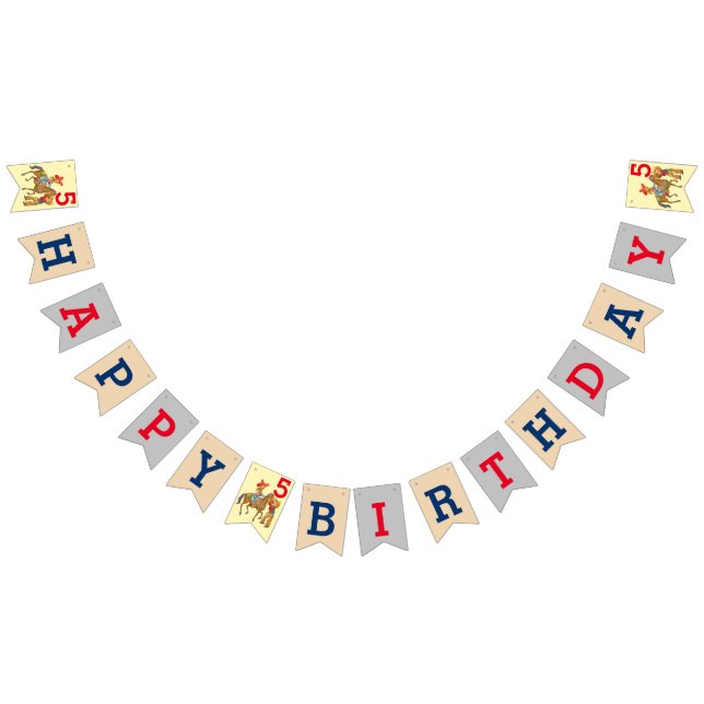Buckaroo Cowboy Add Age Birthday Party Bunting Flags (All)