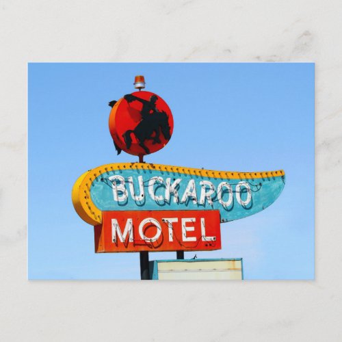 Buckaroo Motel Sign Tucumcari NM Postcard