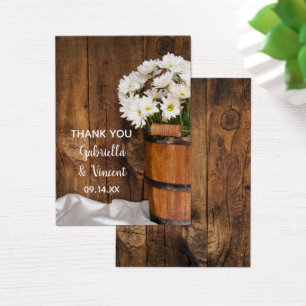 Bucket and Daisies Country Wedding Favor Tags