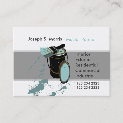Customizable Painter &amp; House Maintenance Business Cards