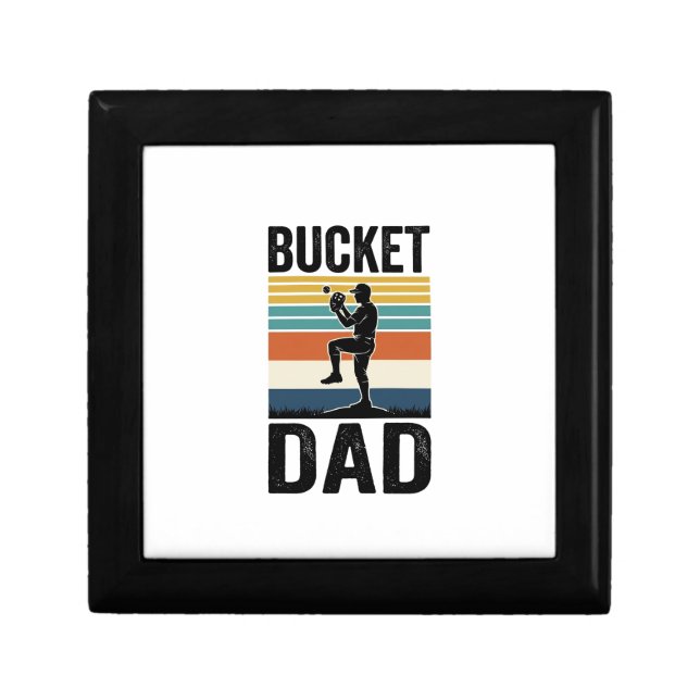 Bucket Dad Retro Baseball Father Vector Design_1 Gift Box (Front)