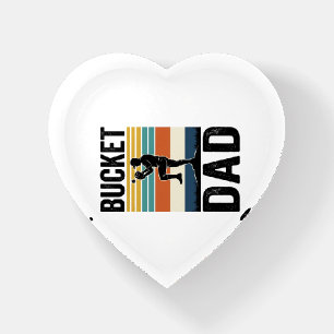 Bucket Dad Retro Baseball Father Vector Design_1 Paperweight