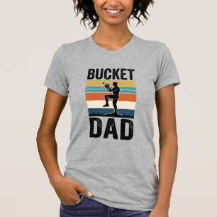 Bucket Dad Retro Baseball Father Vector Design_1 T-Shirt