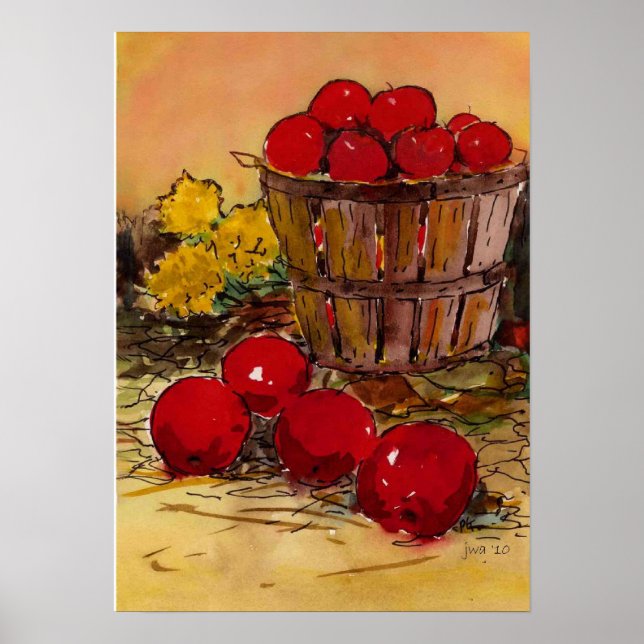 bucket full of apples poster (Front)
