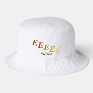 Bucket Hat - Name and Stepped Letters (golds)