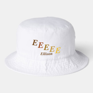 Bucket Hat - Name and Stepped Letters (golds)