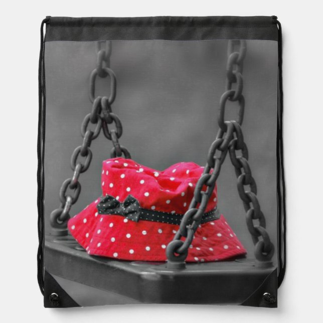 Bucket Hat on Kids Swing Drawstring Bag (Front)