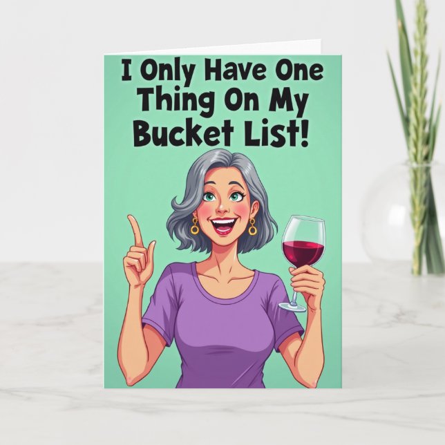 Bucket List Birthday Card (Front)