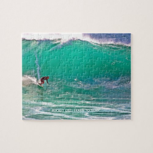 Bucket List Dreaming Surf Turquoise Waves Jigsaw Puzzle