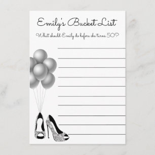 Bucket List for Birthday Celebration Enclosure Card