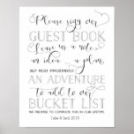 Bucket List Guestbook Sign at Zazzle