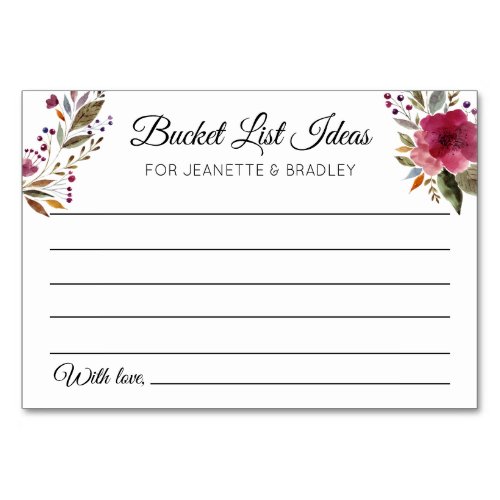 Bucket List Ideas Fall Autumn Wedding Cards