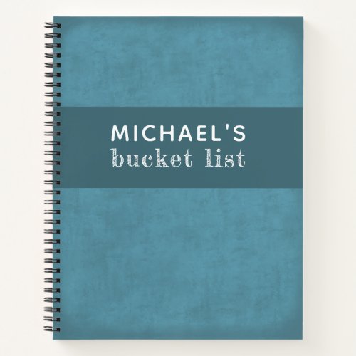 Bucket List Journal for guys personalized notebook