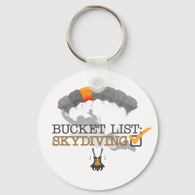 Bucket List: Skydiving Keychain (Front)