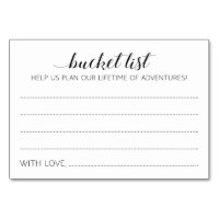 Bucket List Wedding Cards - Alejandra