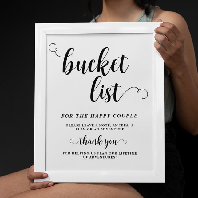 Bucket List wedding sign poster (Creator Uploaded)