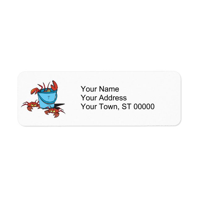 bucket of crabs label (Front)