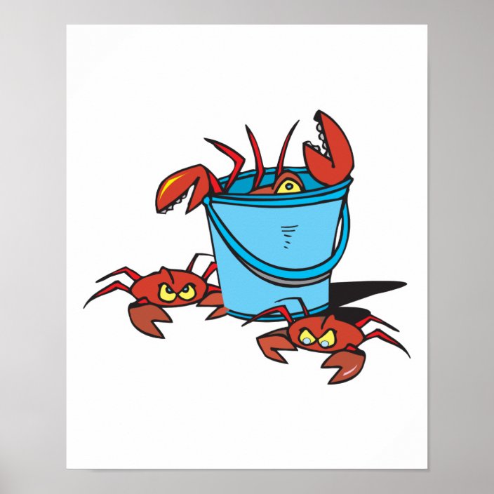 Bucket Of Crabs Poster