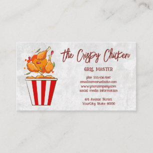 Bucket of Fried Chicken Logo Business Card