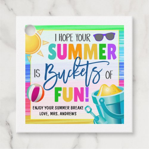 Bucket of Fun Gift Tag