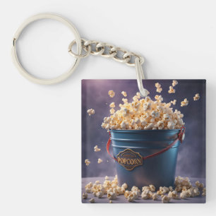Bucket Of Popcorn Keychain