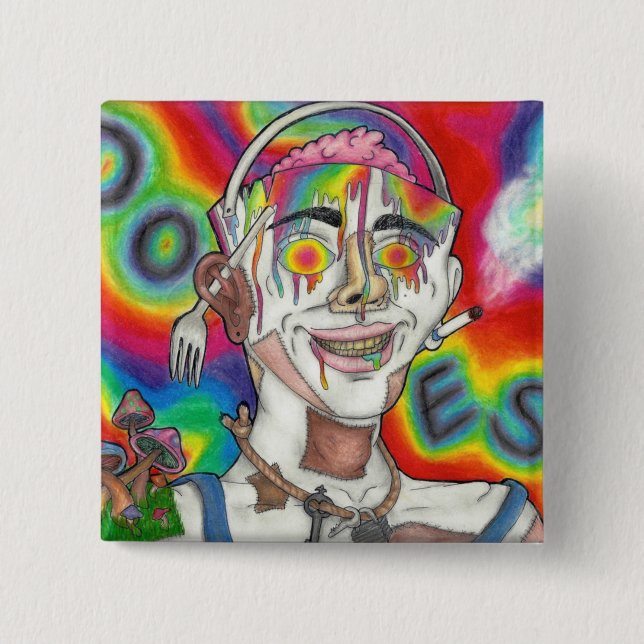 "Buckethead" Original Square Pin (Front)