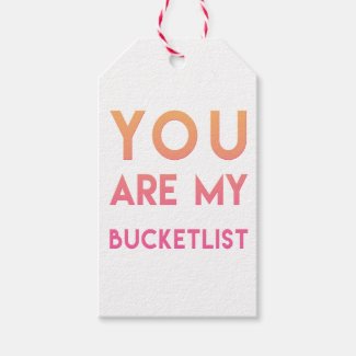 Bucketlist - Romantic quote gift tags