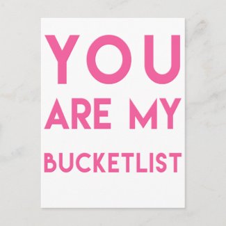 Bucketlist - Romantic quote postcard