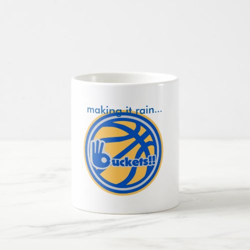 buckets gold basketball logo mug