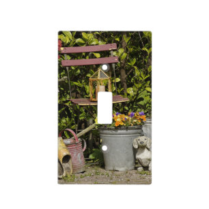 Buckets, shoes, and flowers, Zaanse Schans, Light Switch Cover