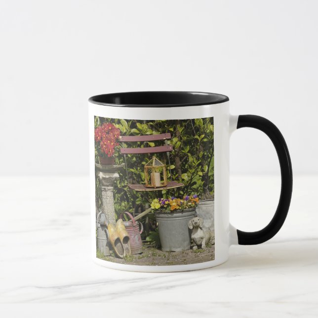 Buckets, shoes, and flowers, Zaanse Schans, Mug (Right)