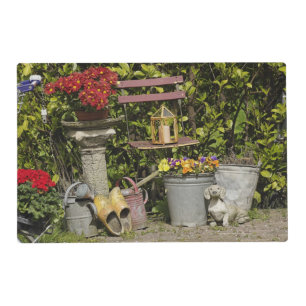 Buckets, shoes, and flowers, Zaanse Schans, Placemat