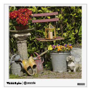 Buckets, shoes, and flowers, Zaanse Schans, Wall Sticker