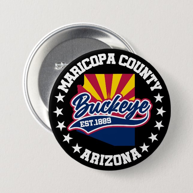 Buckeye,Arizona Button (Front & Back)