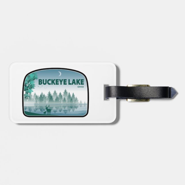 Buckeye Lake Ohio Deer Luggage Tag (Back Horizontal)