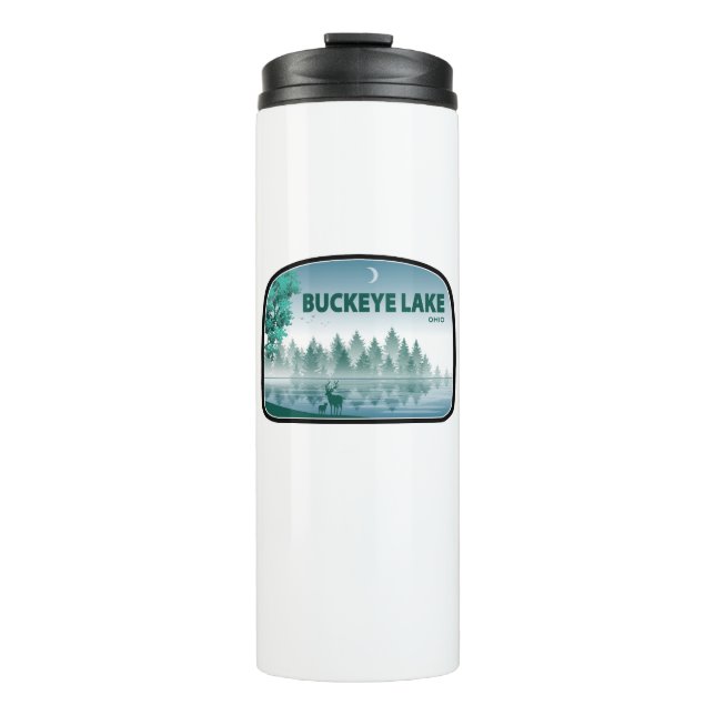 Buckeye Lake Ohio Deer Thermal Tumbler (Front)