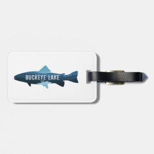 Buckeye Lake Ohio Fish Luggage Tag