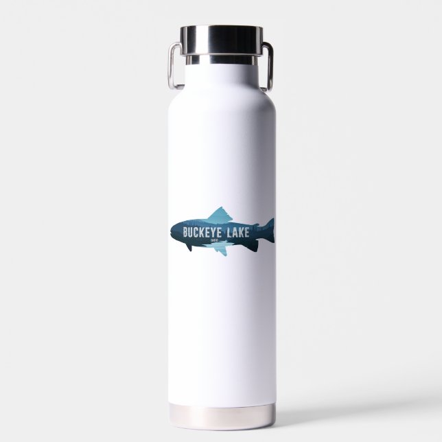 Buckeye Lake Ohio Fish Water Bottle (Front)