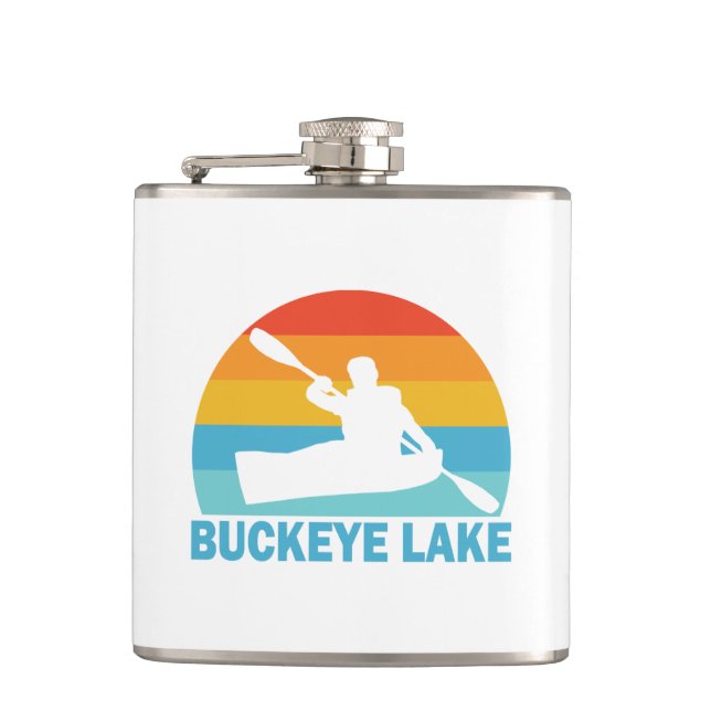 Buckeye Lake Ohio Kayak Flask (Front)