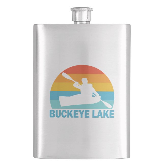 Buckeye Lake Ohio Kayak Flask (Front)