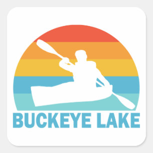 Buckeye Lake Ohio Kayak Square Sticker